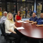 Guyson C-BIG Committee members at one of their first meetings, clockwise from front left, are Caitlin Lewis, John Carson, Megean Mincher, Ashley Cooper and Kevin Long.